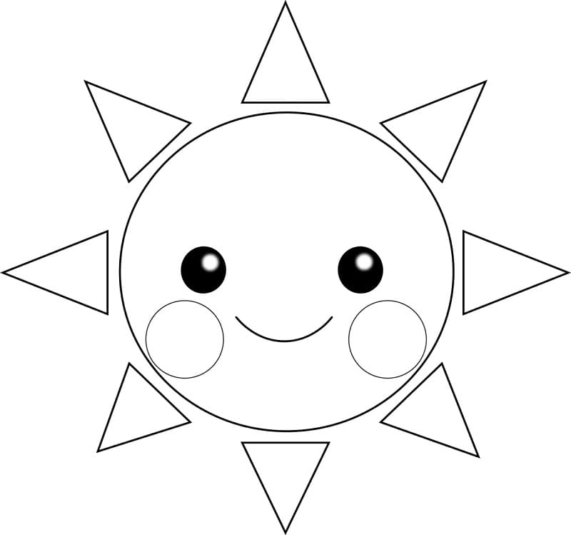 Sole Bellissimo da colorare