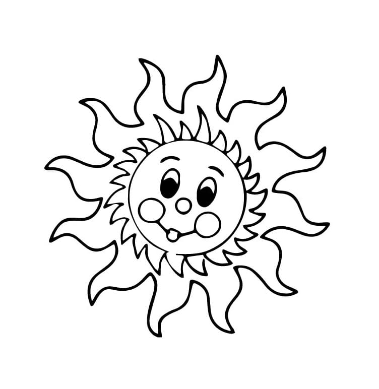 Sole Facile da colorare