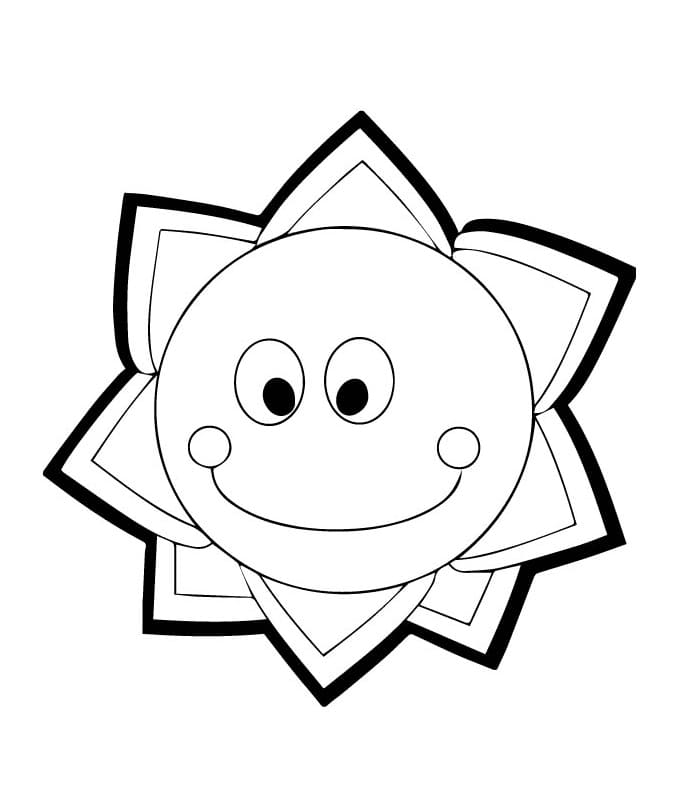 Sole Fantastico da colorare