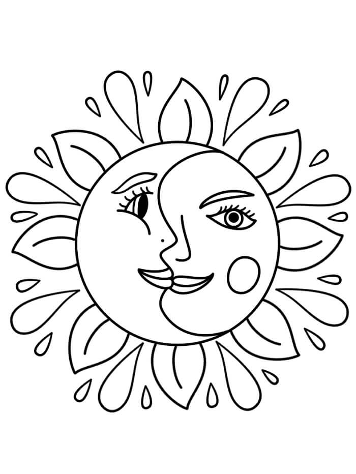 Sole Gratuito da Stampare da colorare