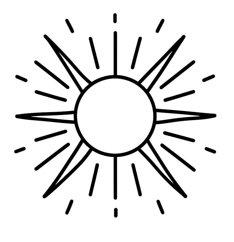 Sole Gratuito da colorare