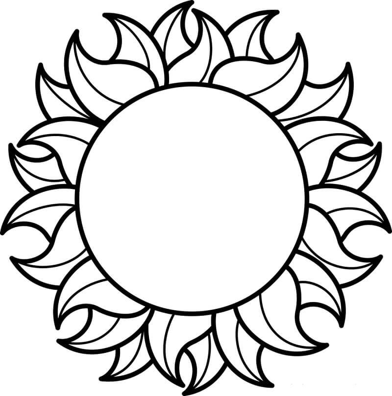 Sole Libero Stampabile da colorare