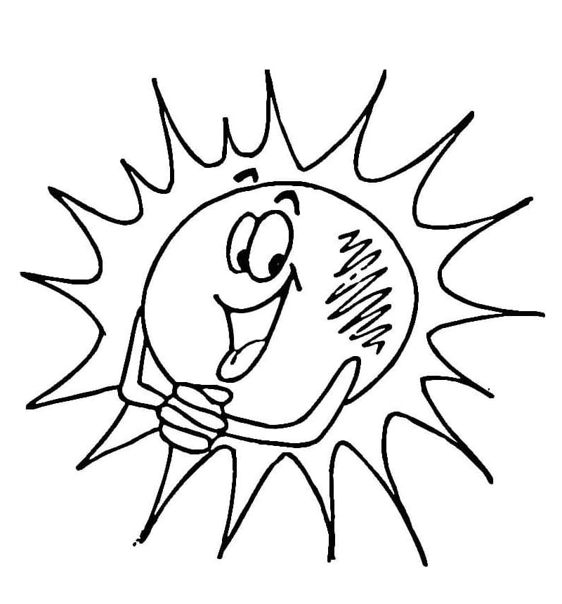 Sole Sorridente da colorare