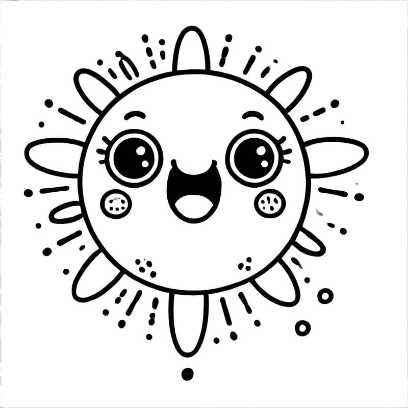 Sole Stampabile Gratuito da colorare