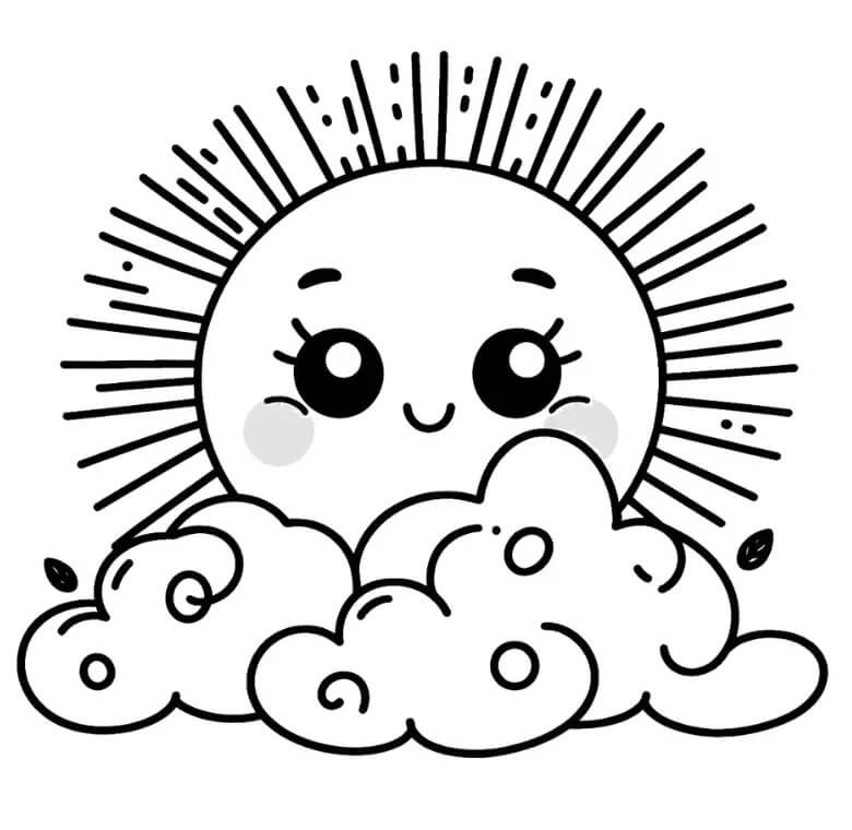 Sole Stampabile a Costo Zero da colorare