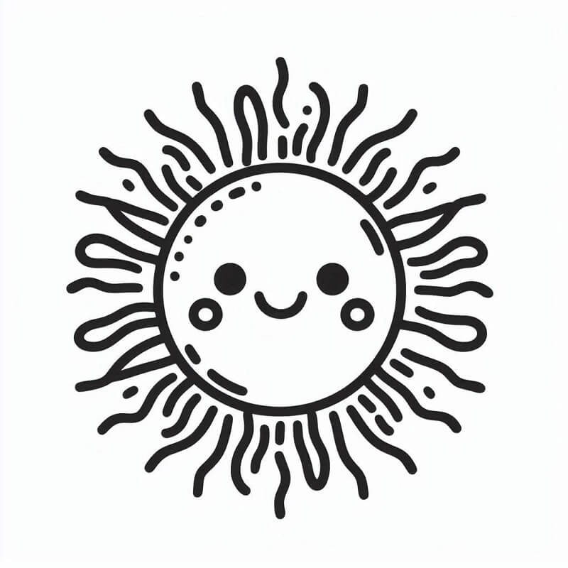 Sole Stampabile per Bambini da colorare