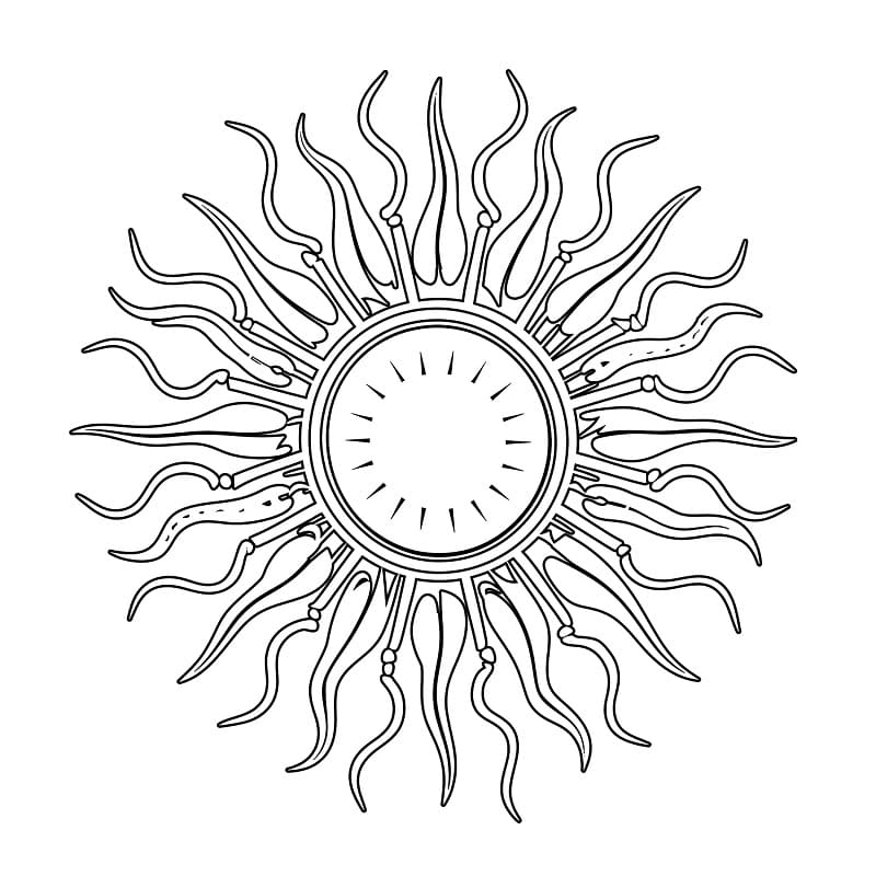 Sole Stampabile da colorare