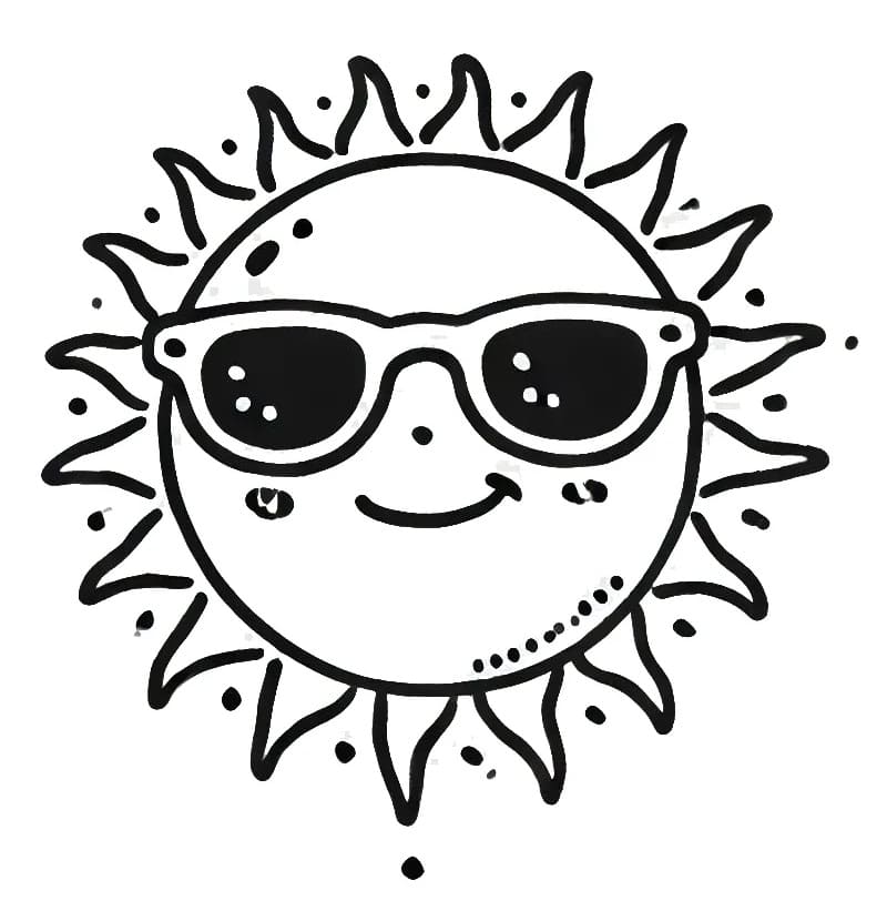 Sole Straordinario da colorare