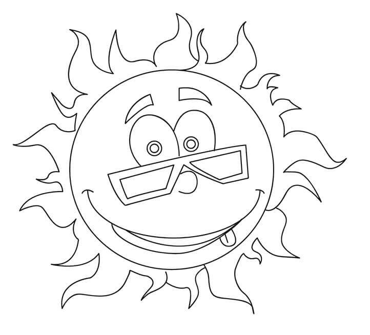 Sole per Bambini di 2 Anni da colorare