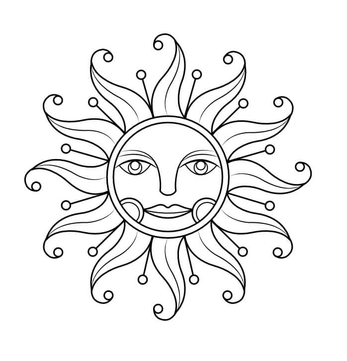 Sole per Stampare da colorare