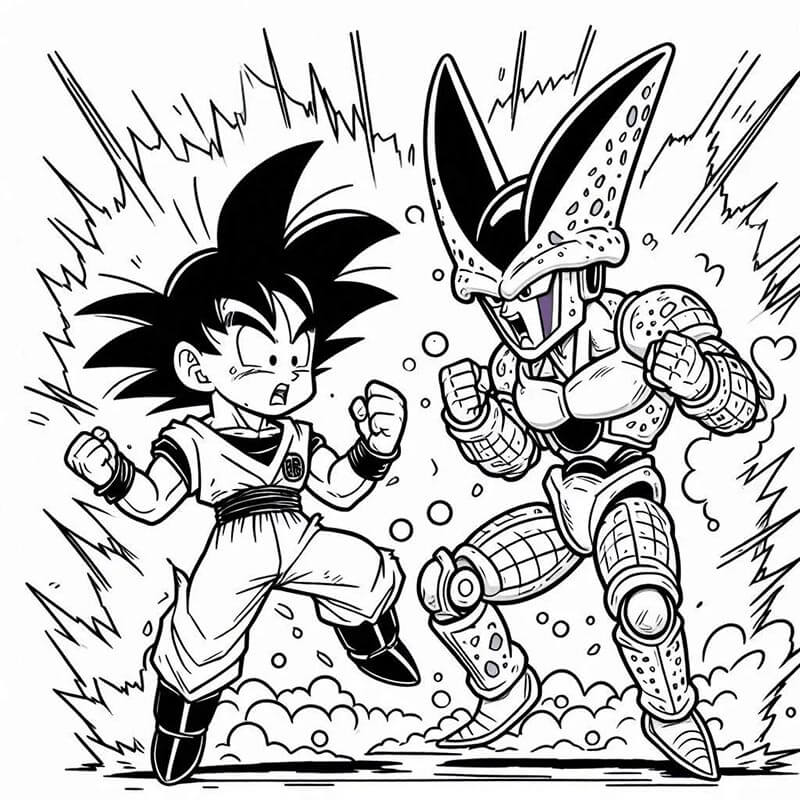 Son Goku Senza Costo da Stampare da colorare