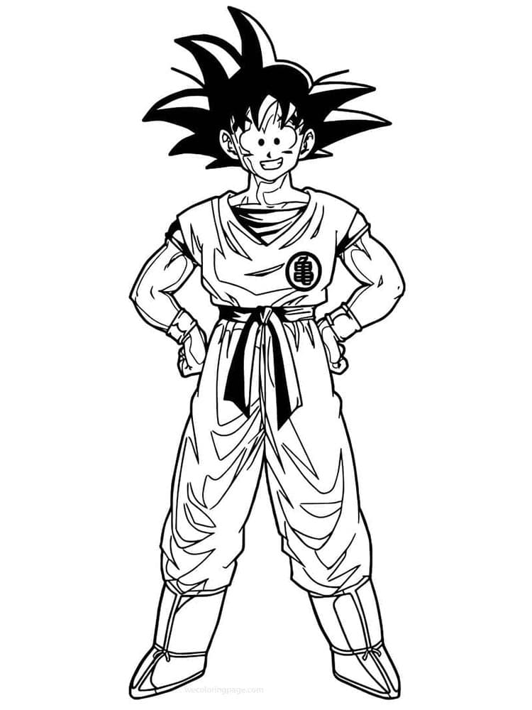 Son Goku Stampabile Senza Costo da colorare