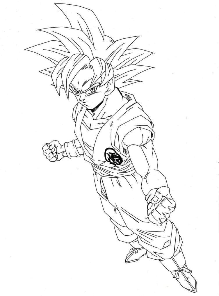 Son Goku Super Saiyan da colorare