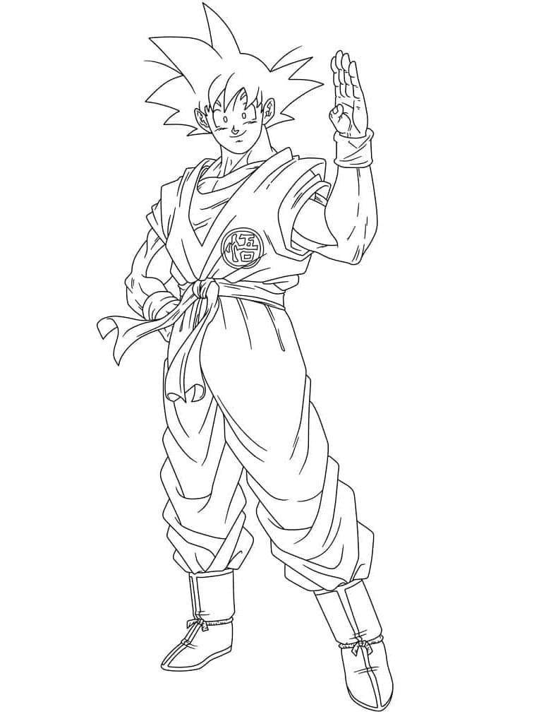 Son Goku di Dragon Ball da colorare