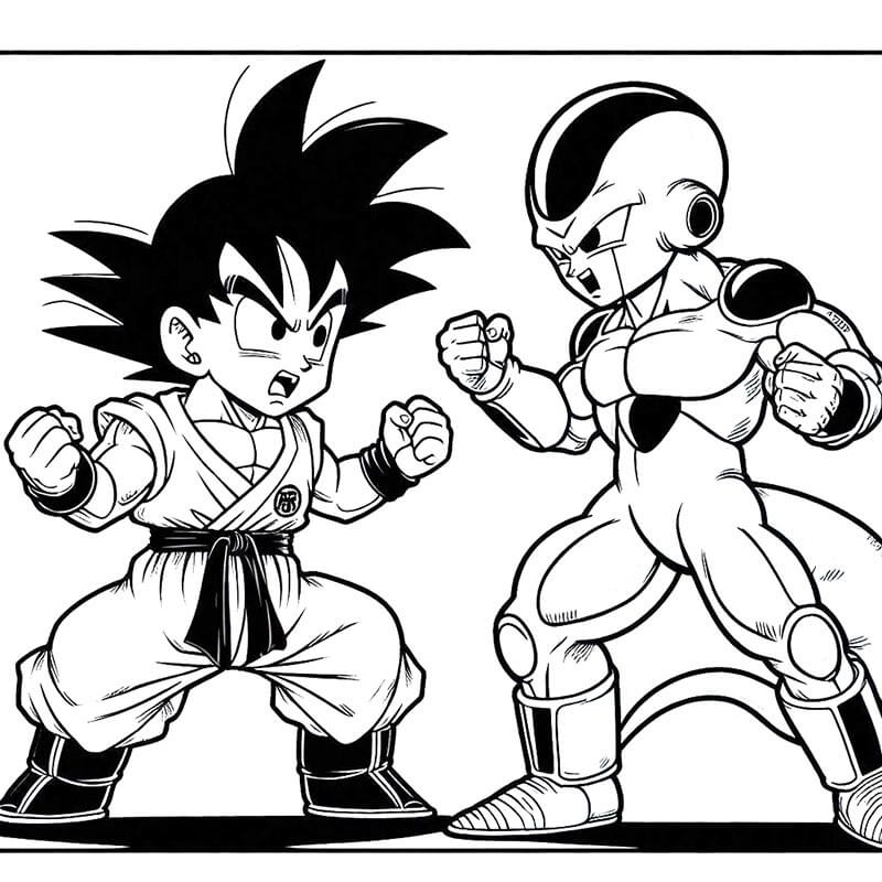 Son Goku per Bambini di 2 Anni da colorare
