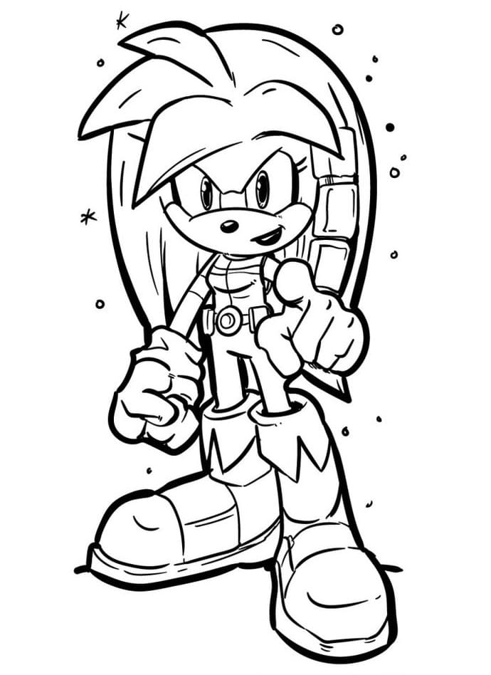 Sonic Animato da colorare