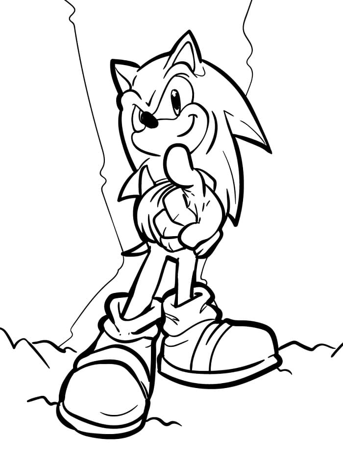 Sonic Cartone da colorare