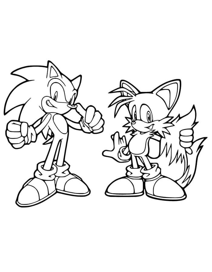 Sonic Gratis Stampabile da colorare