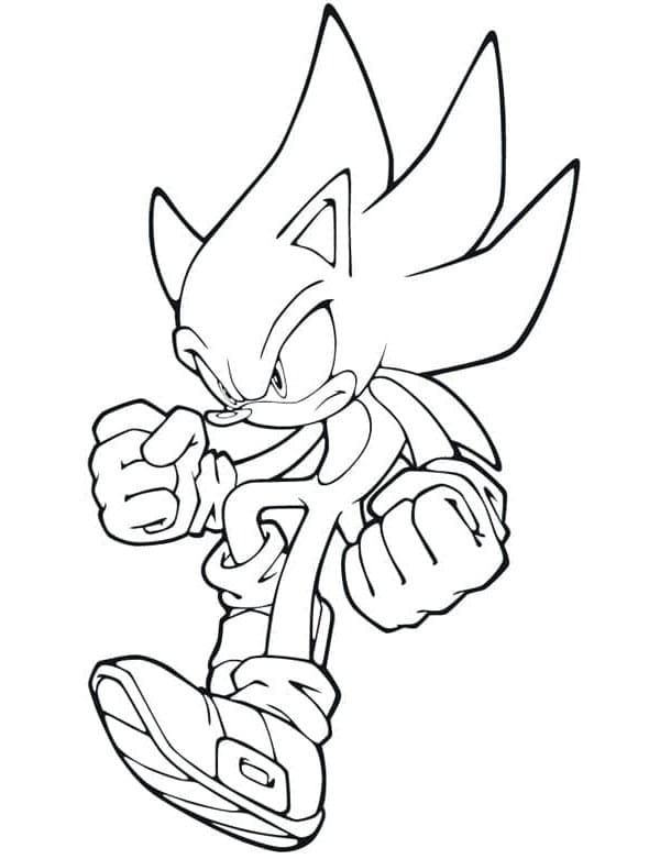 Sonic Gratis per Bambini da colorare