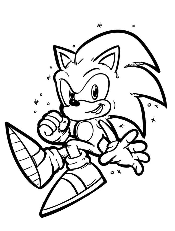Sonic Molto Carino da colorare