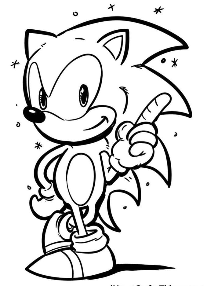 Sonic Molto Veloce da colorare