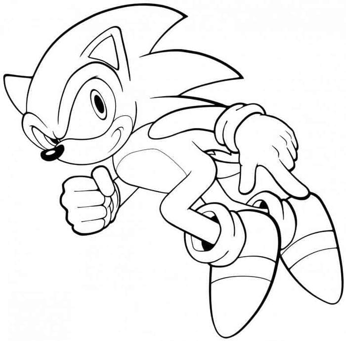 Sonic per Bambini da colorare