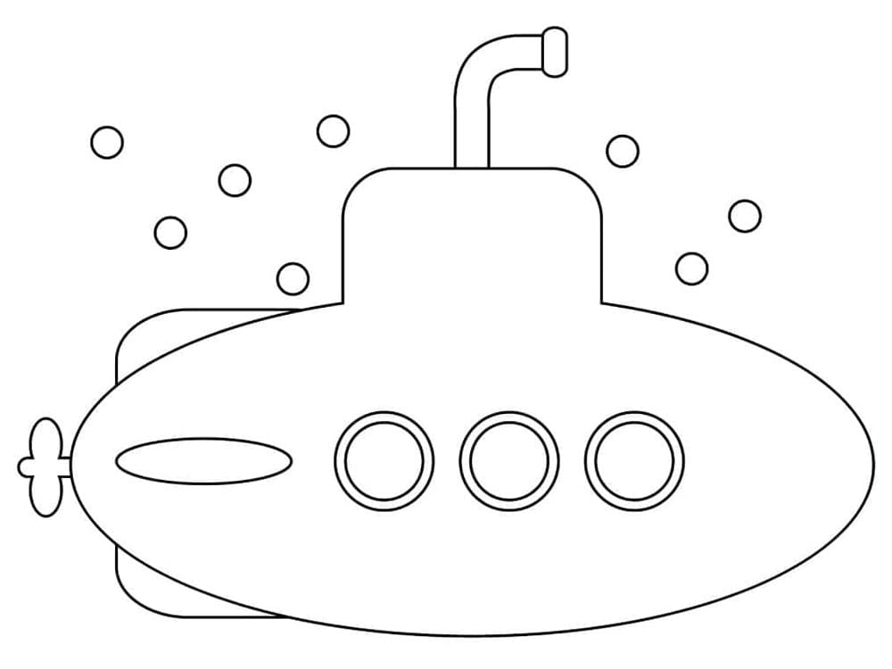 Sottomarino Gratuito Stampabile da colorare