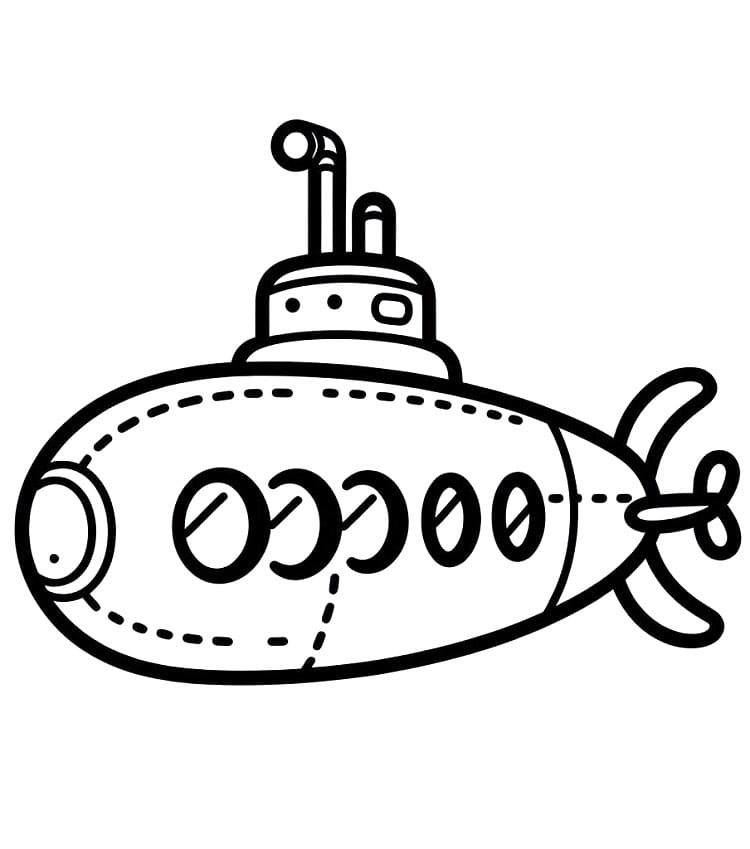 Sottomarino per Bambini di 2 Anni da colorare