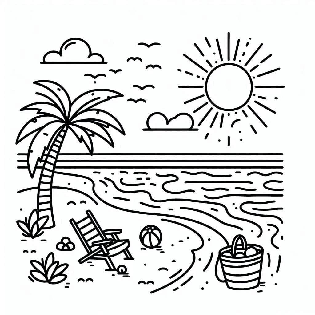 Spiaggia (6) da colorare