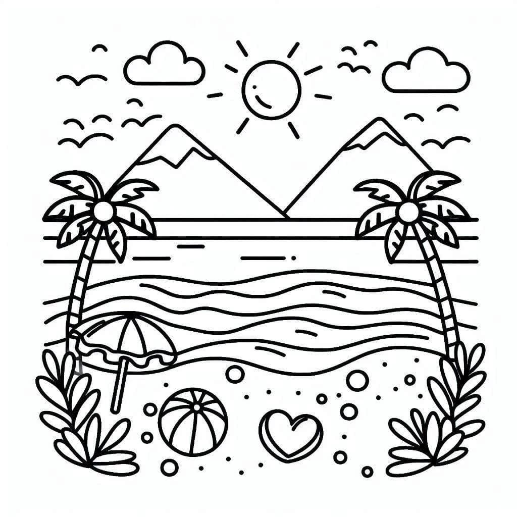 Spiaggia (7) da colorare