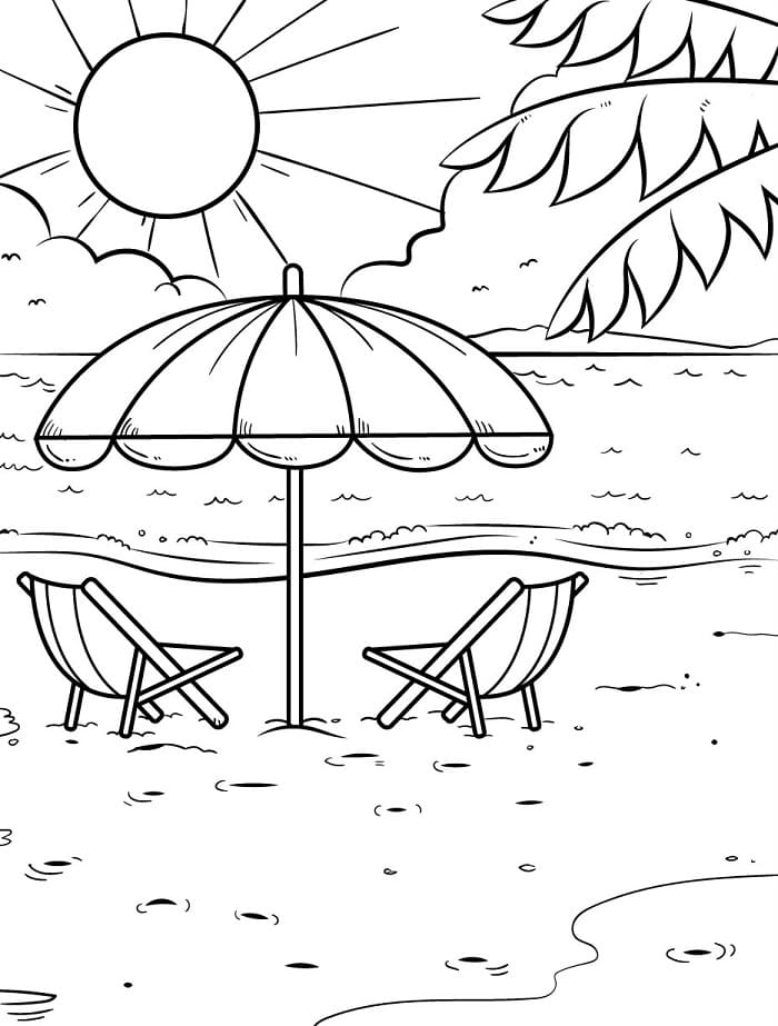 Spiaggia da colorare