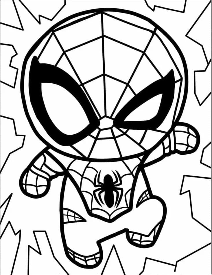 Spiderman Animato da colorare