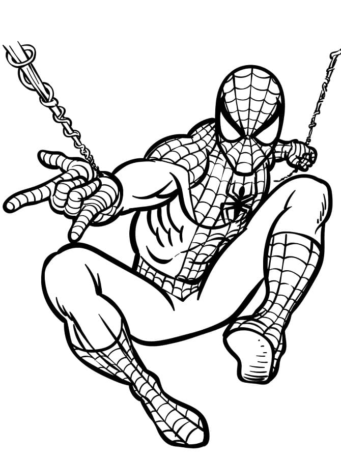 Spiderman Marvel Supereroe da colorare