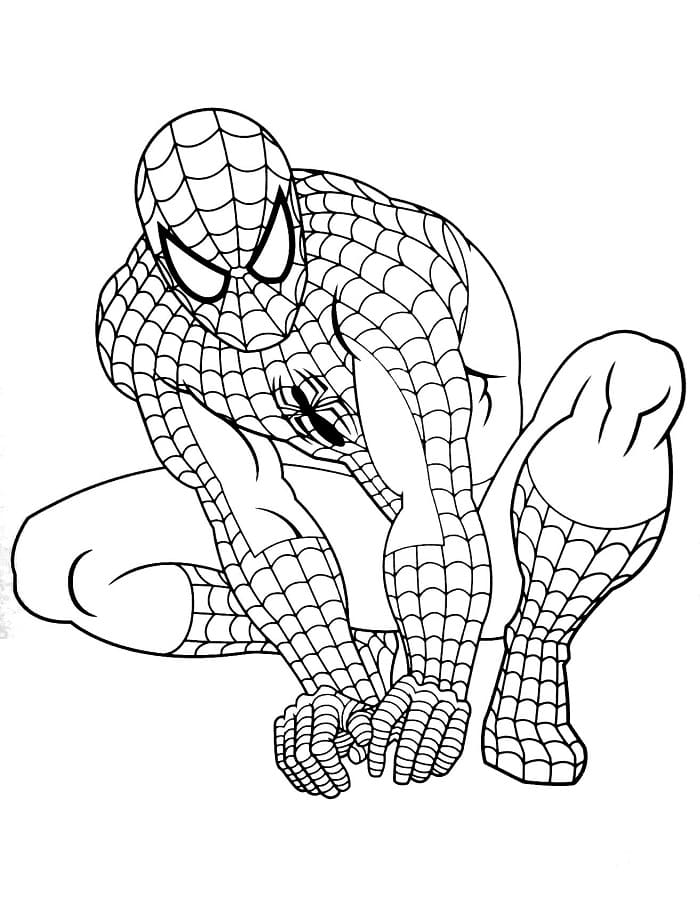 Spiderman per Bambini da colorare