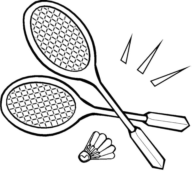 Sport di Badminton da colorare