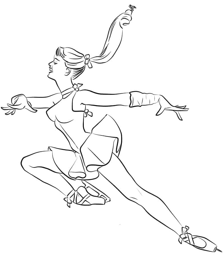 Sport di Pattinaggio sul Ghiaccio da colorare