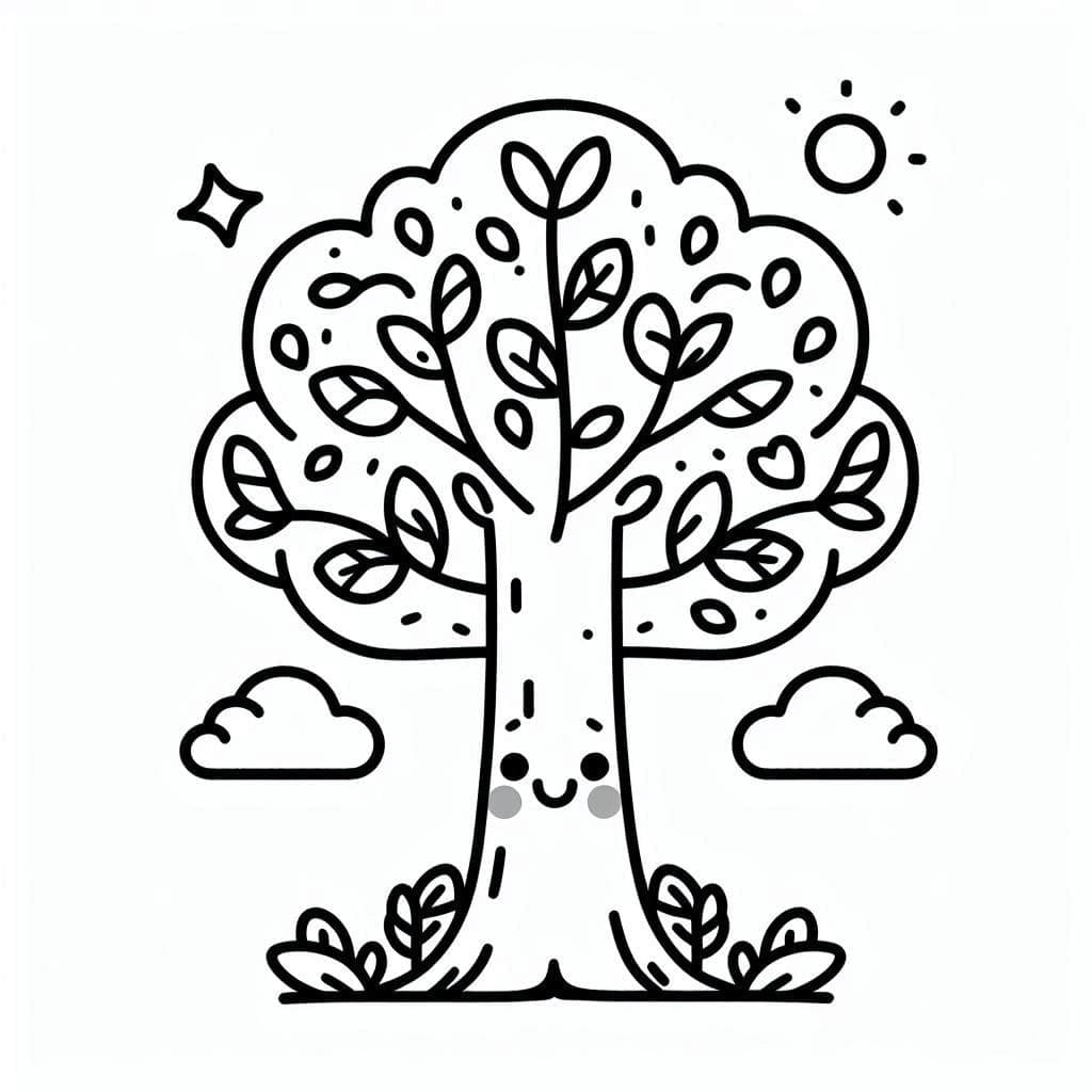 Stampa Albero da colorare