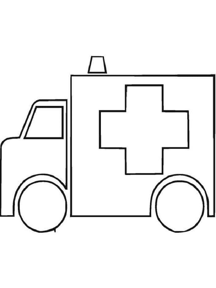 Stampa Ambulanza da colorare