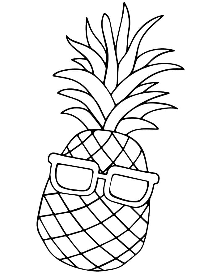 Stampa Ananas da colorare
