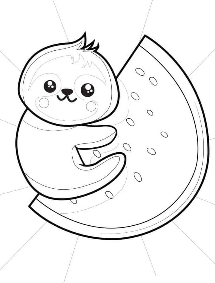 Stampa Anguria da colorare