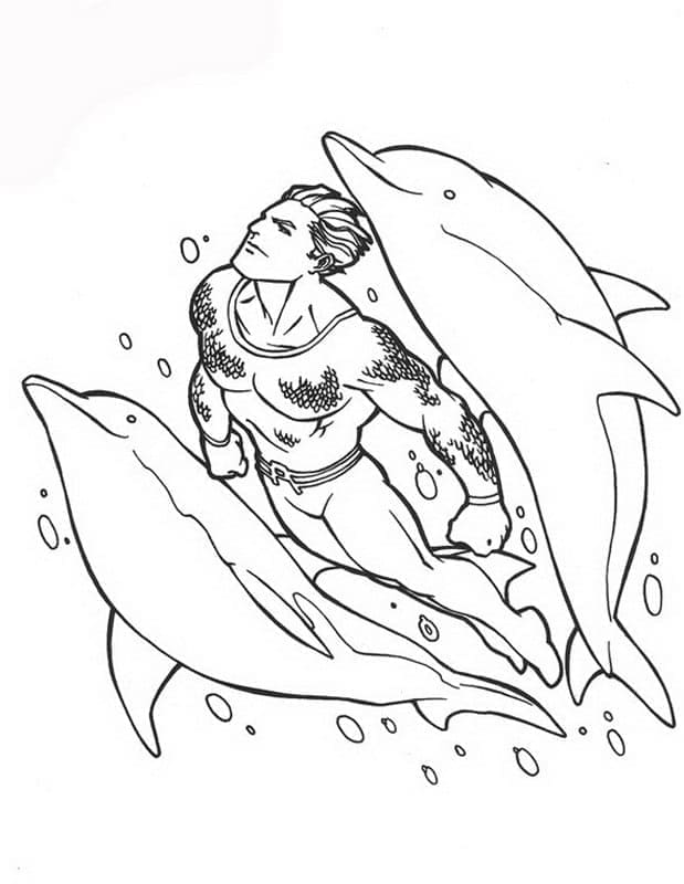 Stampa Aquaman da colorare