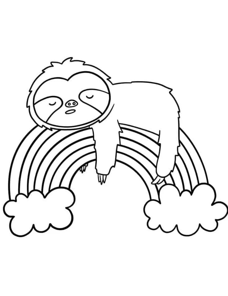 Stampa Arcobaleno da colorare