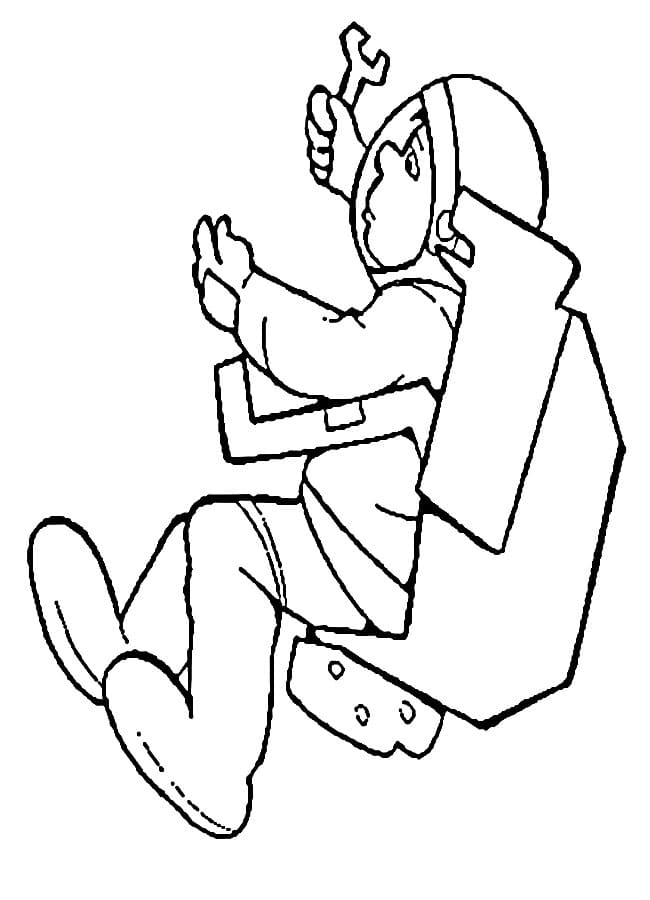 Stampa Astronauta da colorare