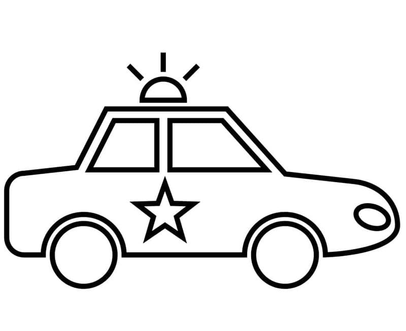 Stampa Auto Della Polizia da colorare