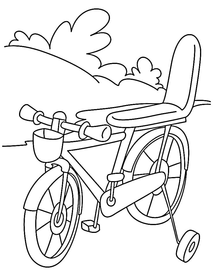 Stampa Bicicletta da colorare
