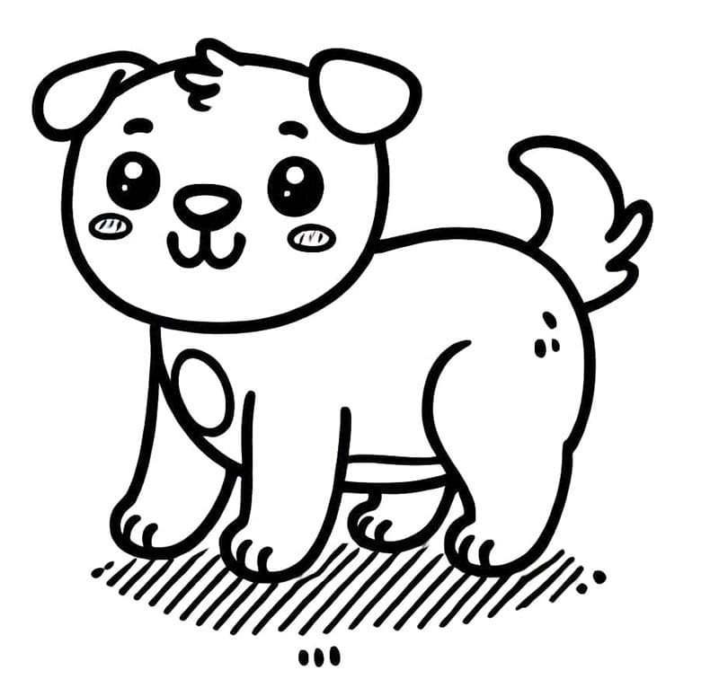 Stampa Cane da colorare