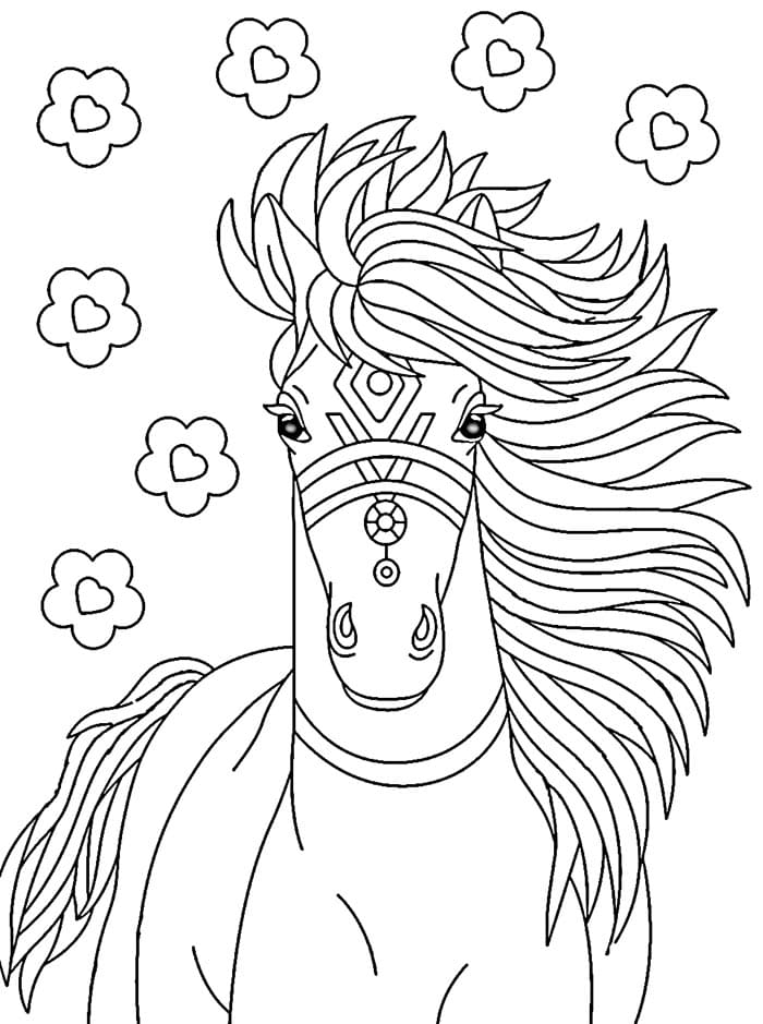 Stampa Cavallo da colorare