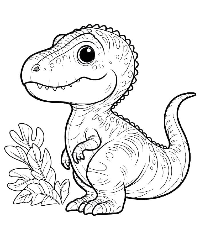 Stampa Dinosauro da colorare