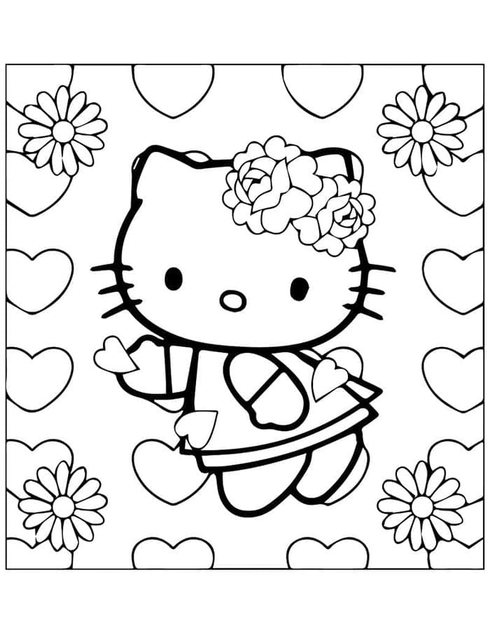 Stampa Hello Kitty da colorare