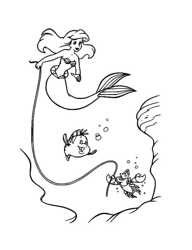 Stampa La Sirenetta da colorare